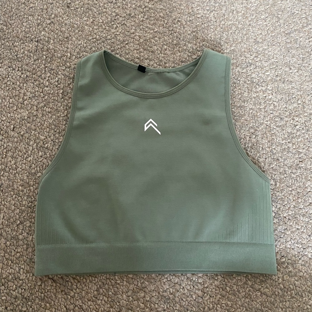 Oner Active, Classic Seamless 2.0 Collection, crop top, sage green, size small